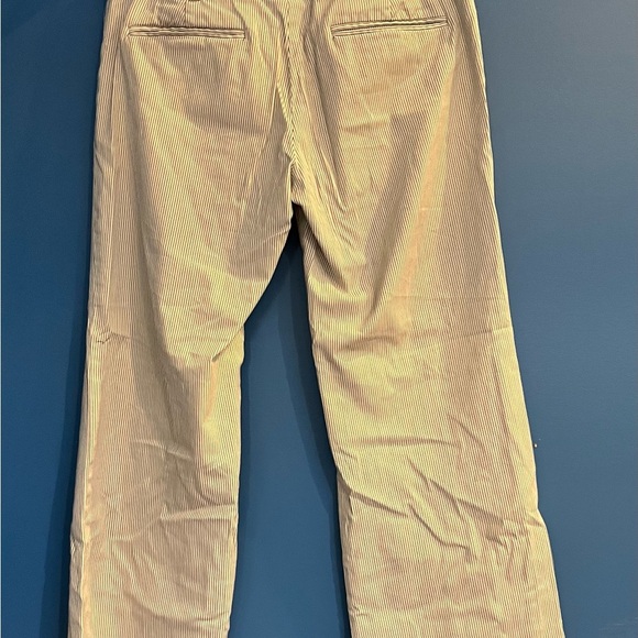 Banana Republic Stretch Beige/Creme Striped Wide Leg Trouser Y2K Size 8 - Picture 9 of 11